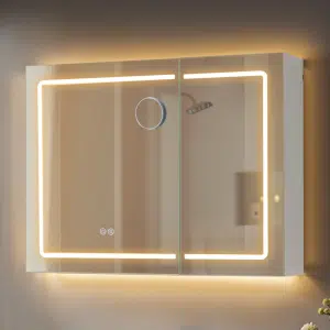 Ormarić za kupatilo sa ogledalom i LED osvetljenjem