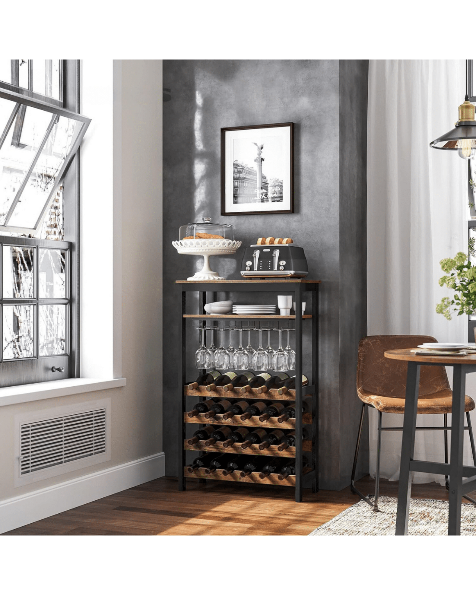 Stalaža za vino i čaše - Slika 7