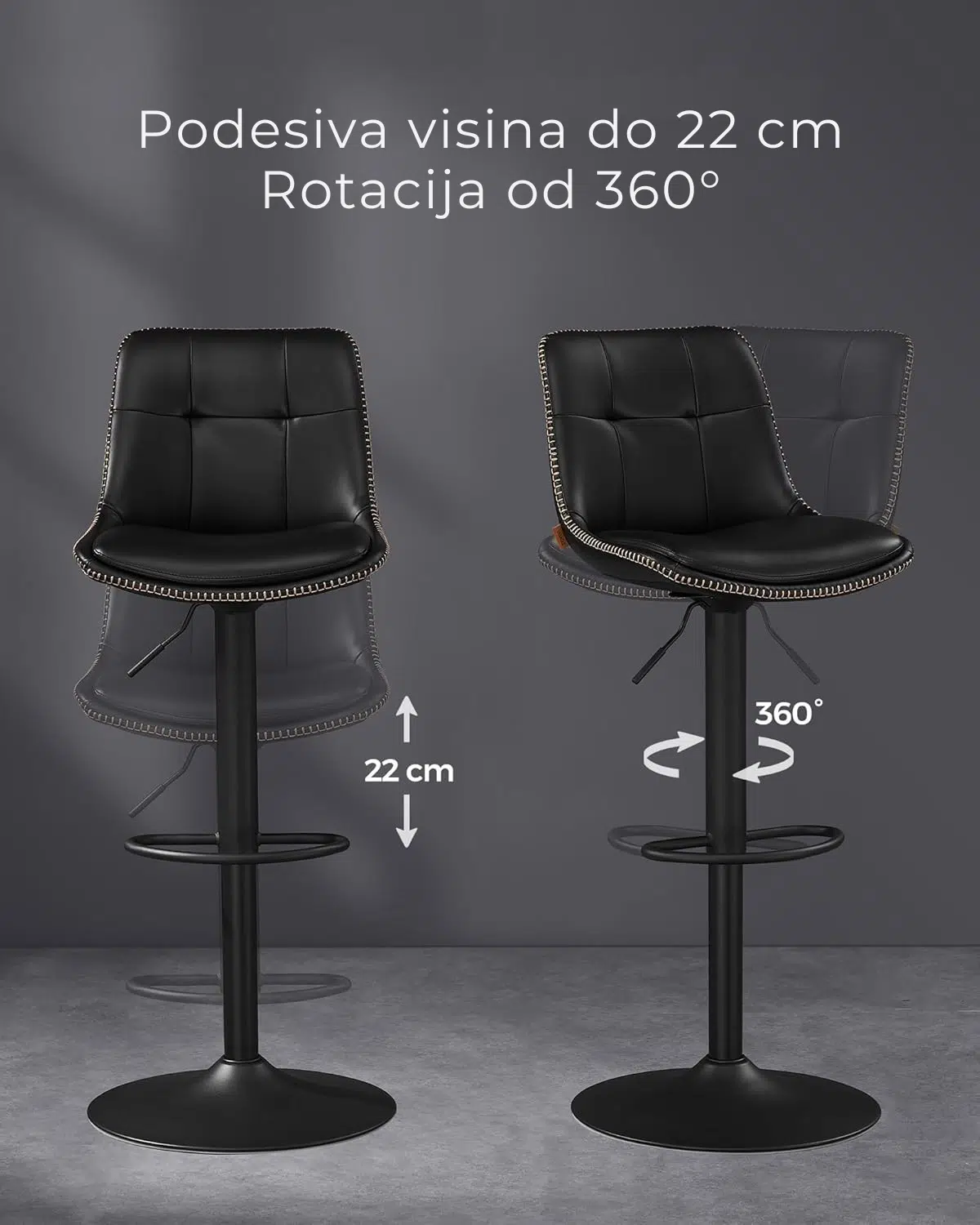 Komplet od dve barske stolice - Slika 4