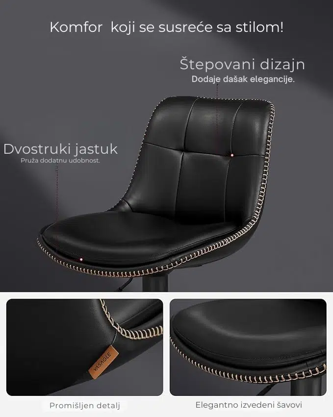 Komplet od dve barske stolice - Slika 6