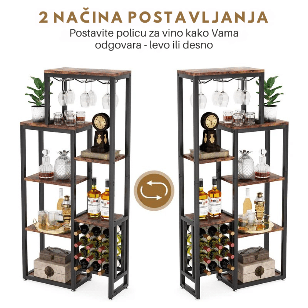 Rustik Vinska Polica 4