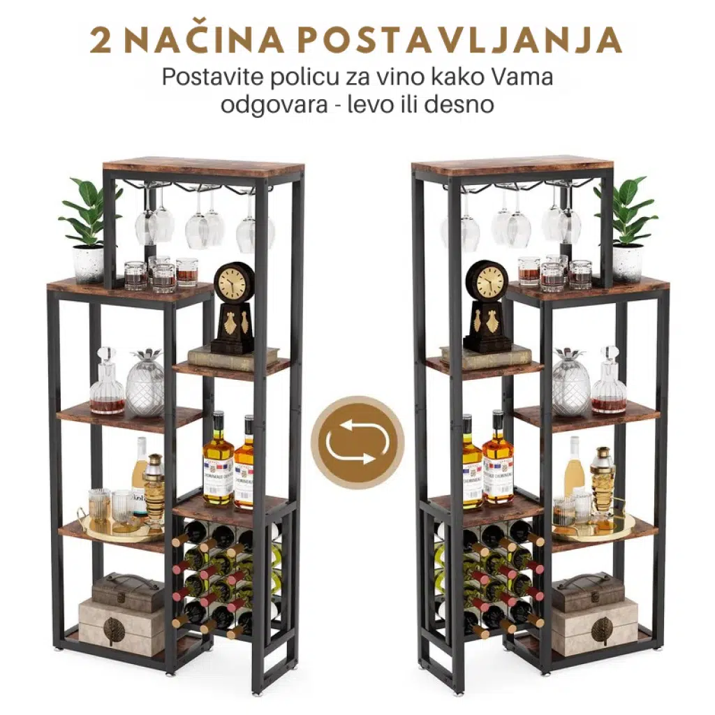 Rustik Vinska Polica 4