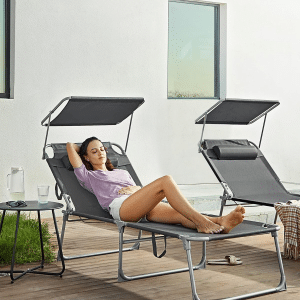 Ležaljka za sunčanje sa suncobranom