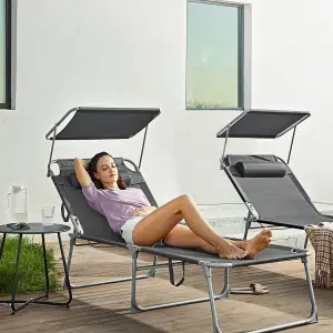 Ležaljka za sunčanje sa suncobranom