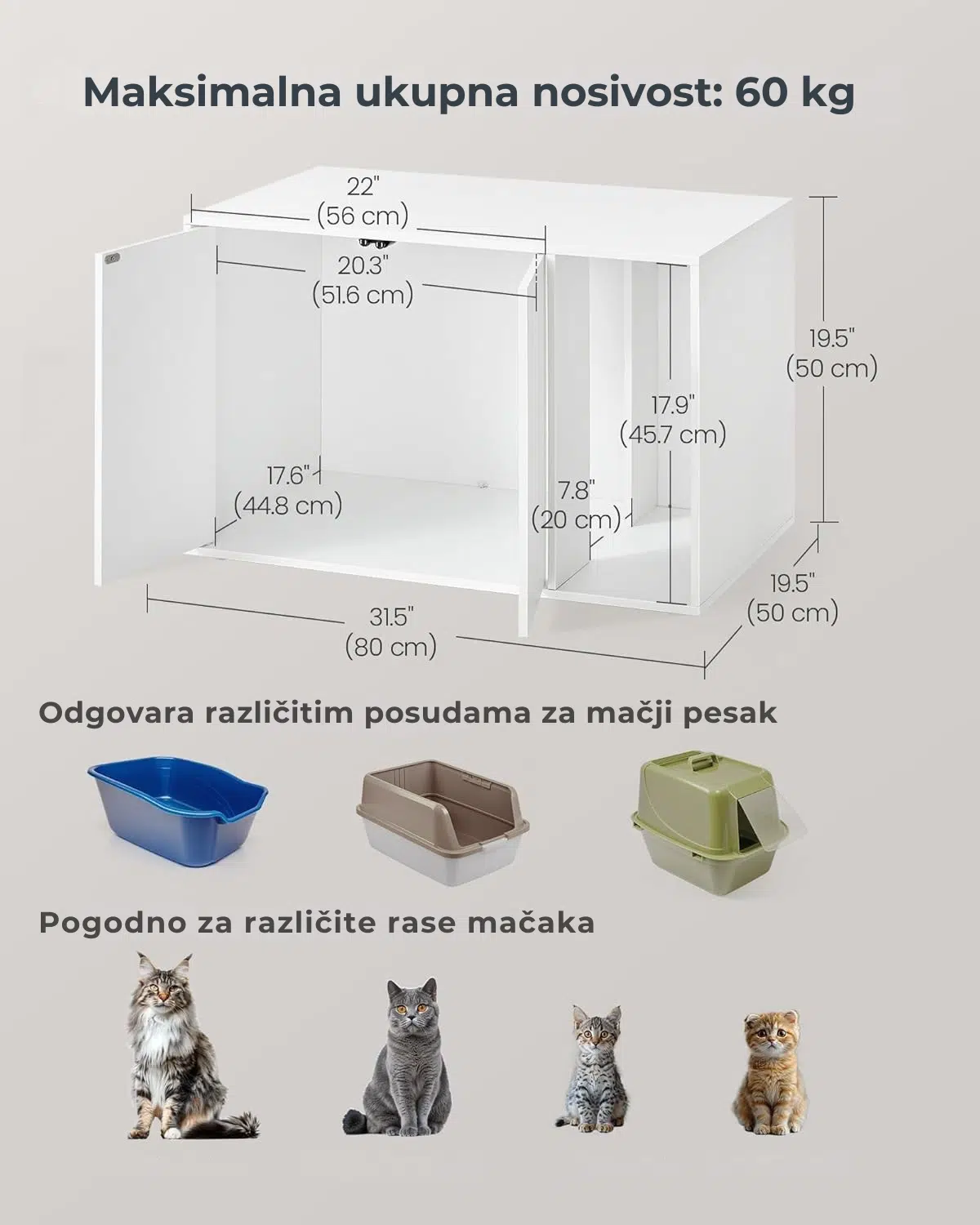 Ormarić za mačji pesak - Slika 6