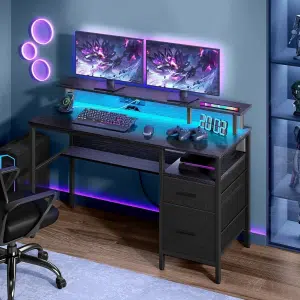 Radni sto sa LED osvetljenjem i fiokama