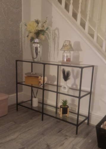 Stranični sto sa kaljenim staklom photo review