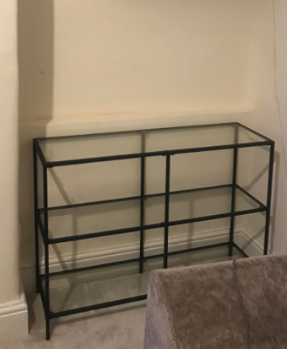 Stranični sto sa kaljenim staklom photo review