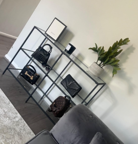 Stranični sto sa kaljenim staklom photo review