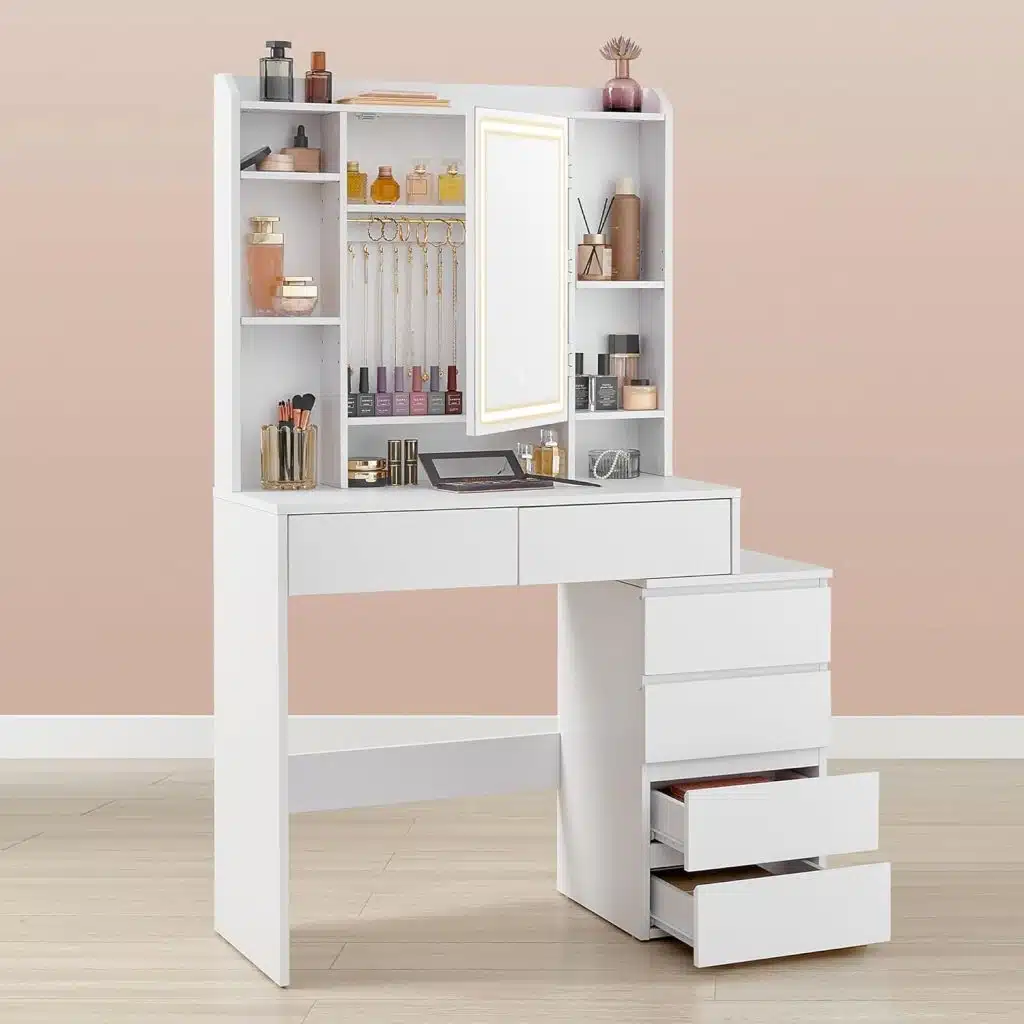 Toaletni Sto sa Ogledalom i Policama 2