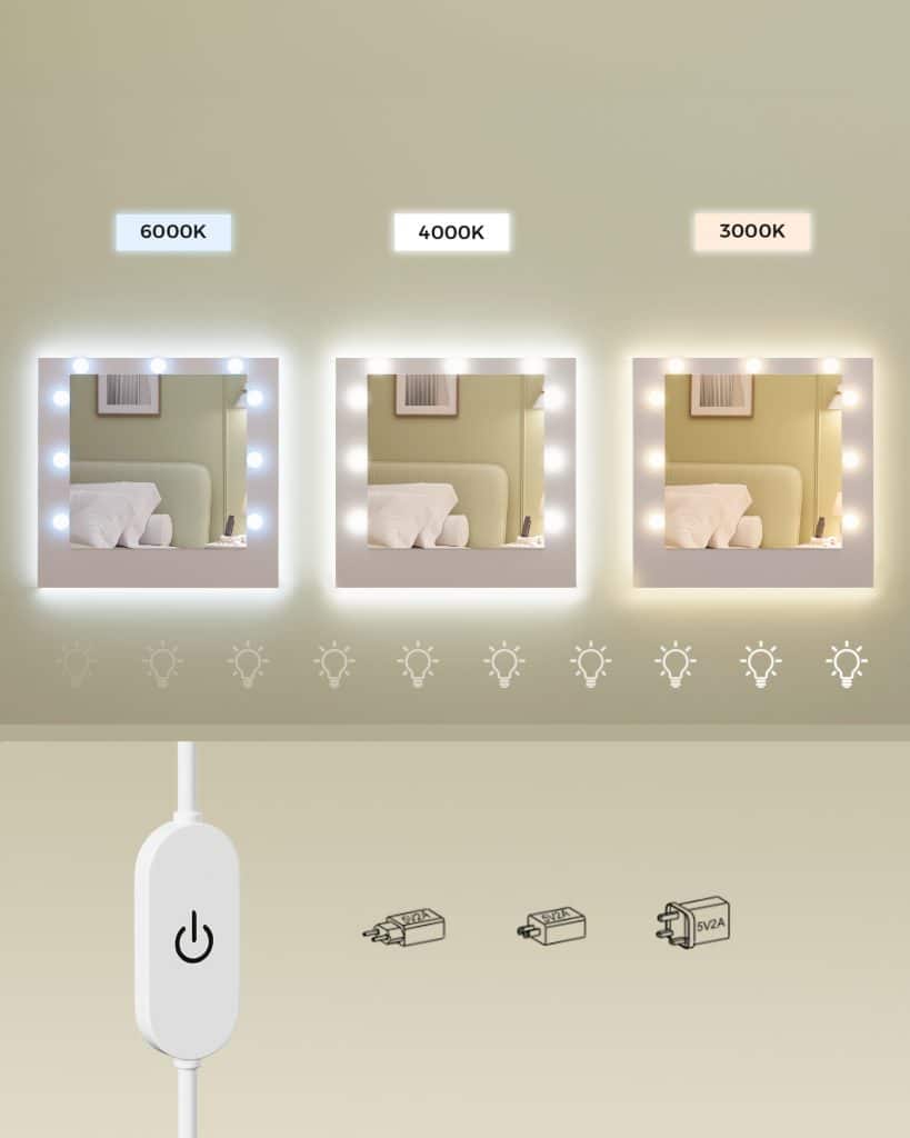 Toaletni Sto sa Ogledalom i Utičnicom 4