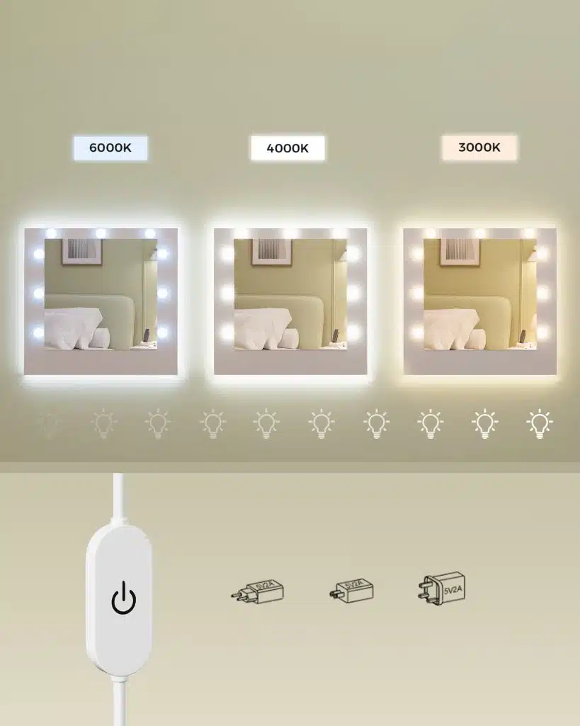 Toaletni Sto sa Ogledalom i Utičnicom 4