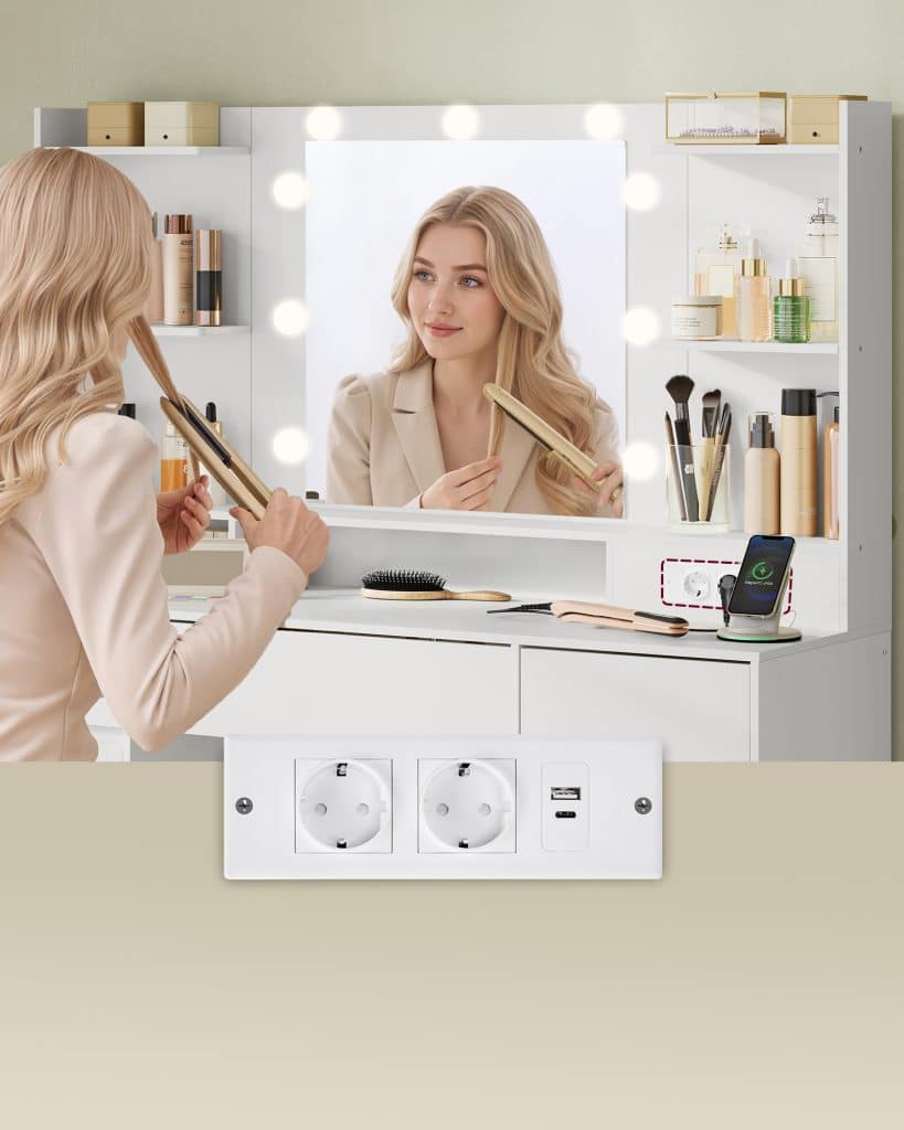 Toaletni Sto sa Ogledalom i Utičnicom 2