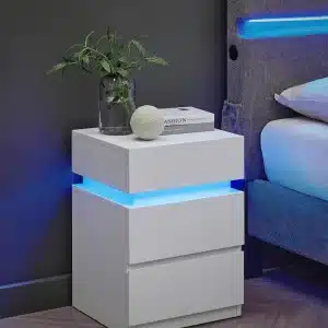 Set od 2 noćna ormarića sa LED osvetljenjem