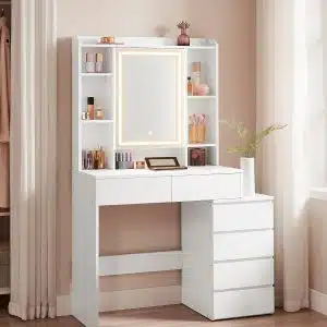 Toaletni sto sa LED ogledalom i fiokama