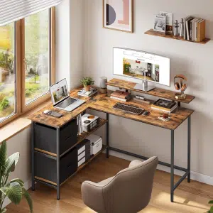 Ugaoni radni sto sa fiokama