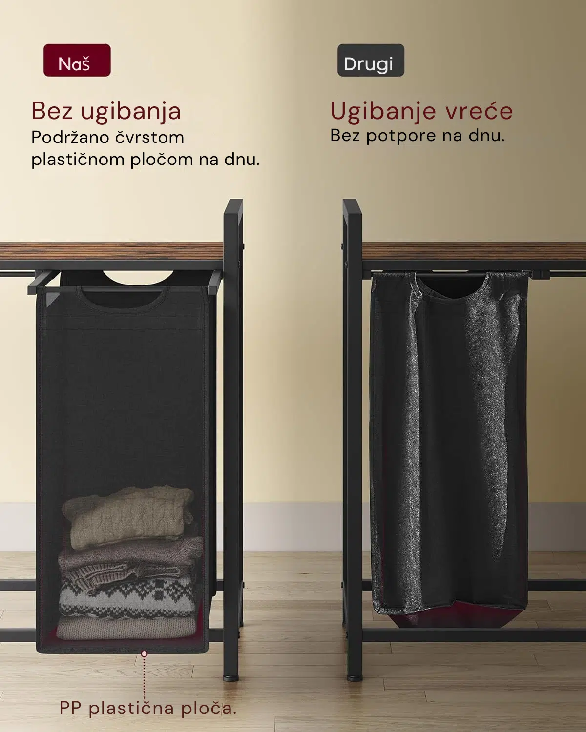 Korpa za veš sa 4 pregrade - Slika 5