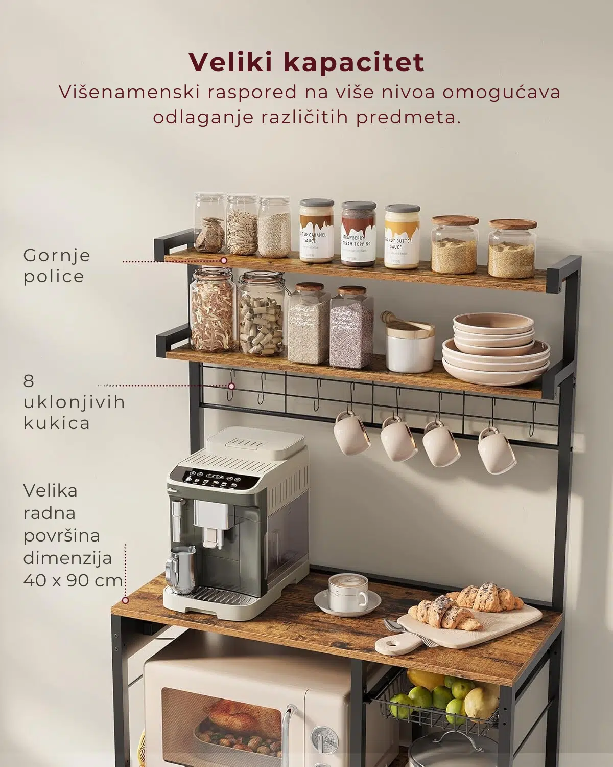 Kuhinjska polica sa utičnicama - Slika 2