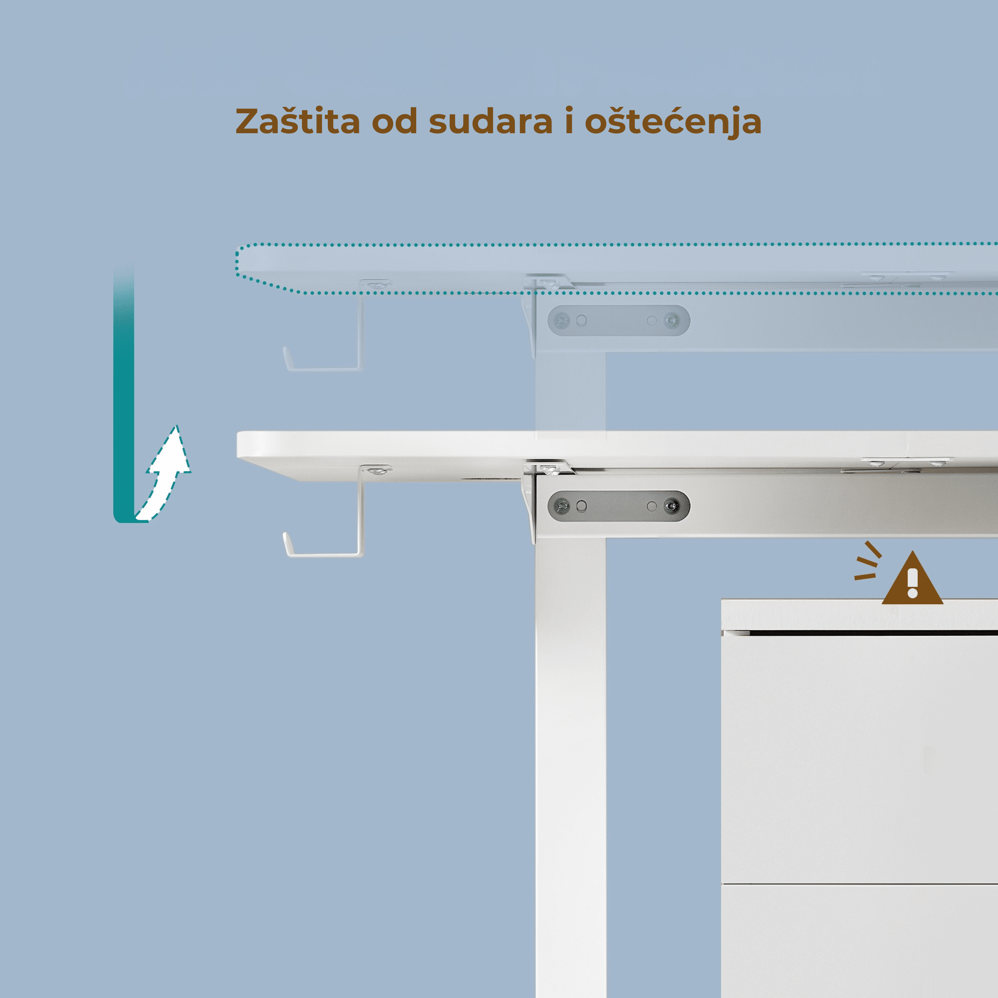 Električni radni sto podesive visine - Slika 4