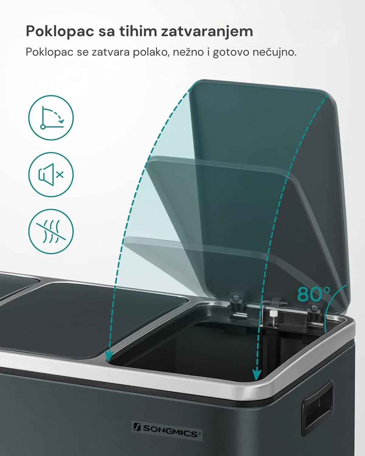 Kuhinjska kanta sa tri pregrade - Slika 4