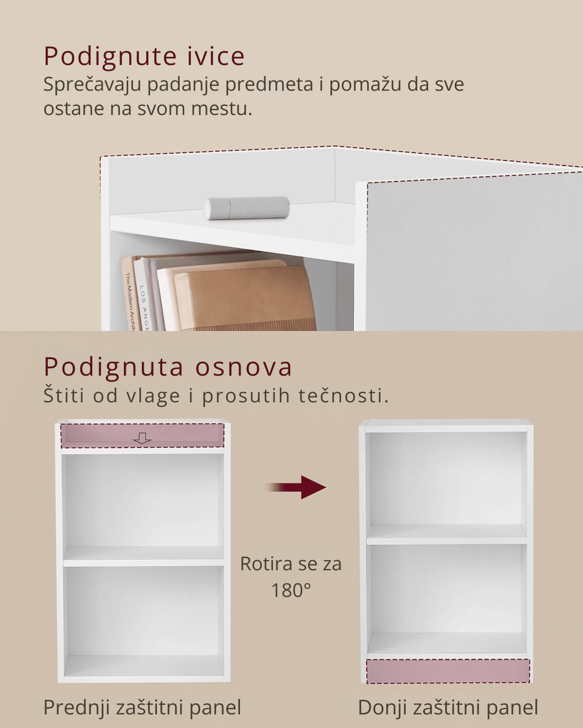 Noćni stočić sa policama - Slika 4