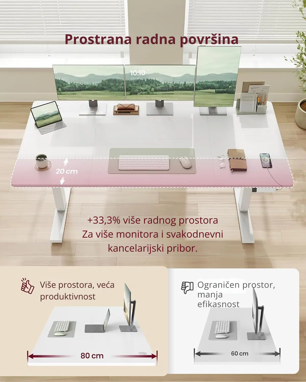 Električni radni sto podesiv po visini - Slika 5