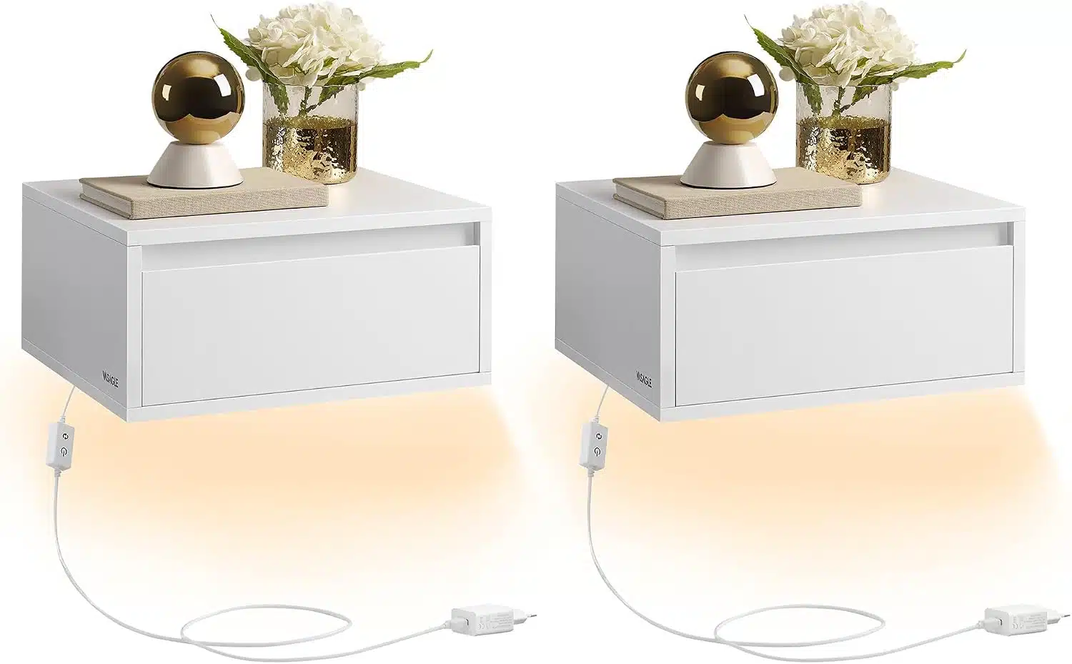 Set od 2 noćna ormarića sa LED osvetljenjem - Slika 4