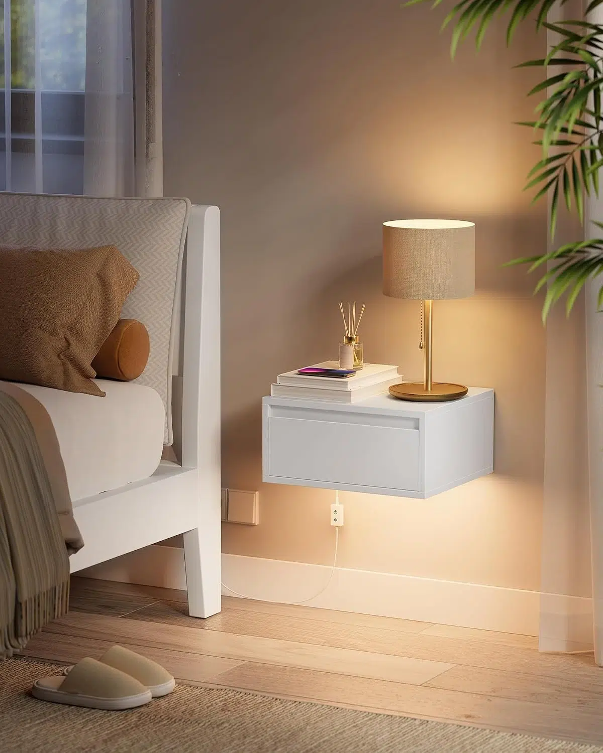 Set od 2 noćna ormarića sa LED osvetljenjem
