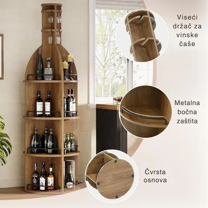 Visoki stalak za vino - Slika 3